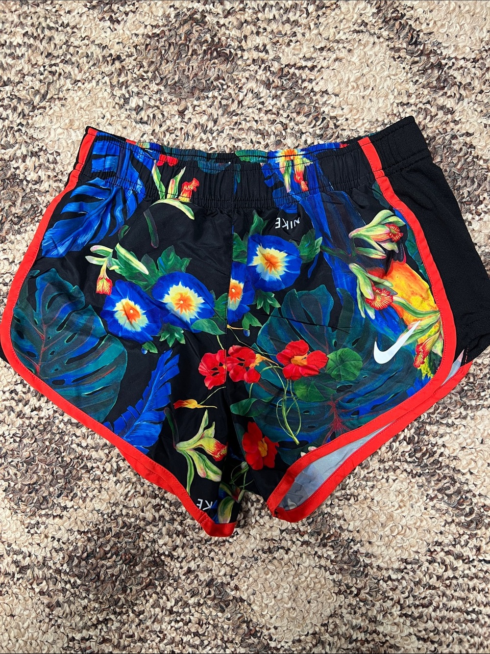 Nike Women’s Black Floral Running Shorts